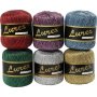 Lurexgarn - gemischte Farben - 6 x 25 g
