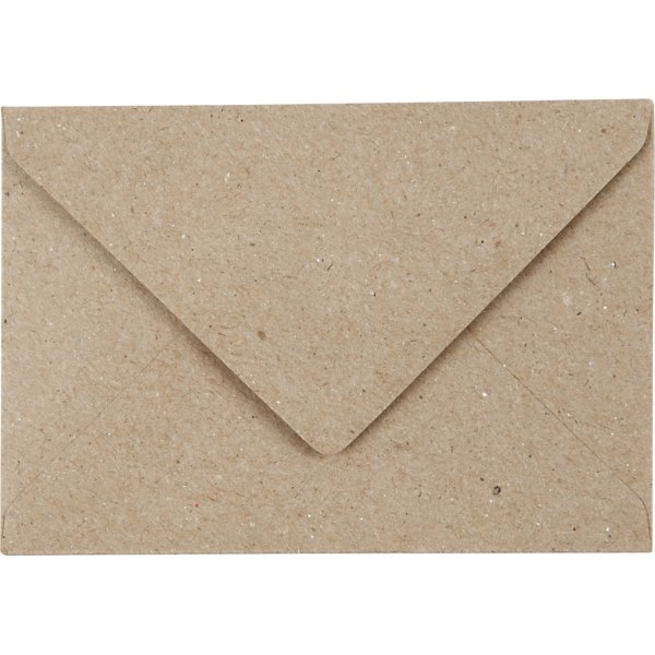 Recycelter Umschlag - Natur - 7,8 x 11,5 cm - 50 Stk Recycelter Umschlag - Natur - 7,8 x 11,5 cm - 50 Stk