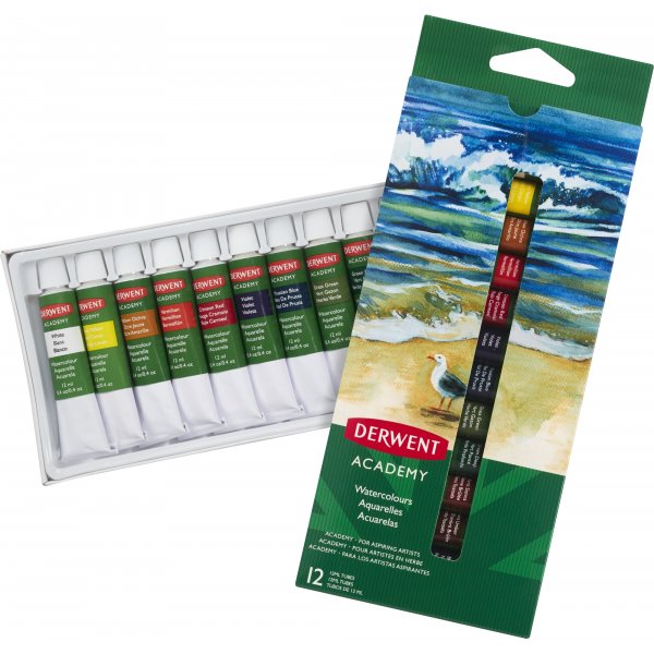 Derwent Academy Aquarellfarbe 12 ml - 12 Farben