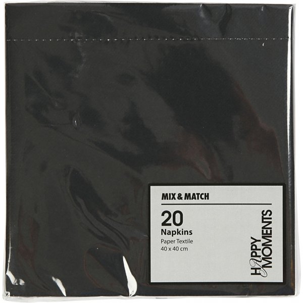 Servietten - schwarz - 20 Stk Servietten - schwarz - 20 Stk