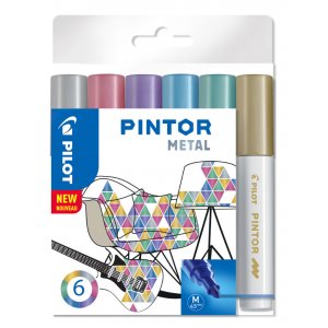 Faserstift-Set Pilot Pintor (Metal Mix) - Medium Faserstift-Set Pilot Pintor (Metal Mix) - Medium