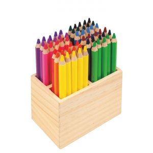 Buntstifte, dick, 17 cm, Ø 1 cm, FSC 100% - 60 Stück, 12 Farben Buntstifte, dick, 17 cm, Ø 1 cm, FSC 100% - 60 Stück, 12 Farben