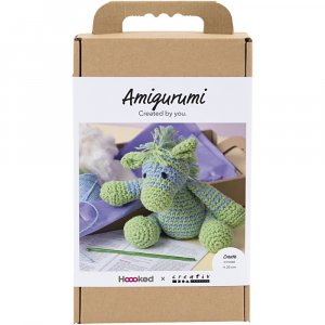DIY-Set Amigurumi Zebra hellblau und hellgrün - 1 Packung. DIY-Set Amigurumi Zebra hellblau und hellgrün - 1 Packung.