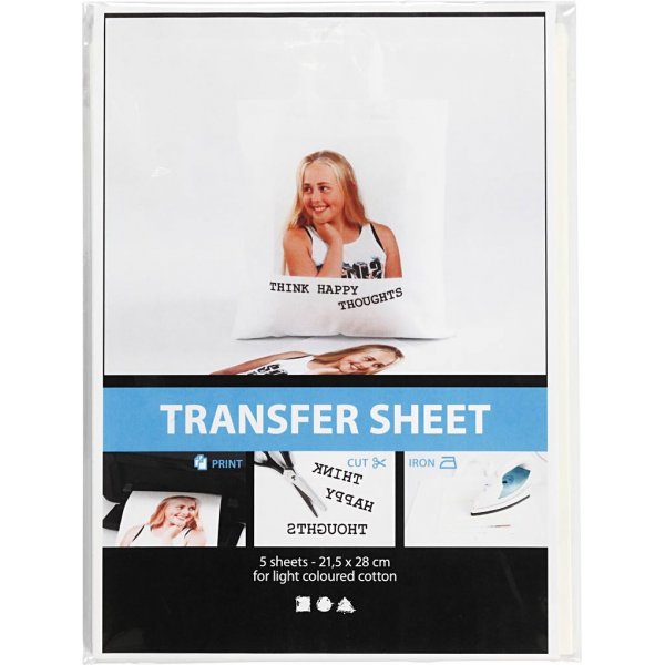 Transferfolie - transparent - für leichte Textilien - 5 Blatt Transferfolie - transparent - für leichte Textilien - 5 Blatt