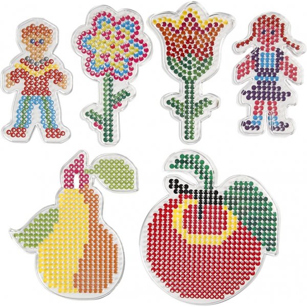 Perlenteller - Blume - Mädchen - Junge - Apfel und Birne - 6 Stk Perlenteller - Blume - Mädchen - Junge - Apfel und Birne - 6 Stk