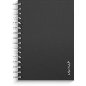 Notizbuch, leer, A5, schwarz, unliniert, Spiralbindung Notizbuch, leer, A5, schwarz, unliniert, Spiralbindung