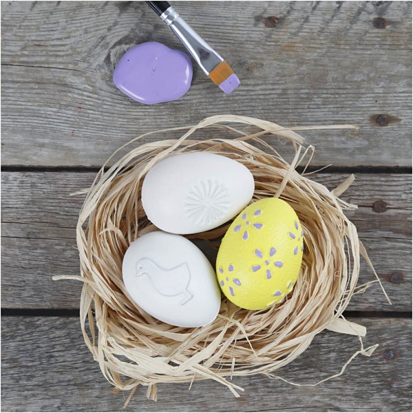 Plastikei - weiß - geprägtes Muster - 12 Stk Plastikei - weiß - geprägtes Muster - 12 Stk