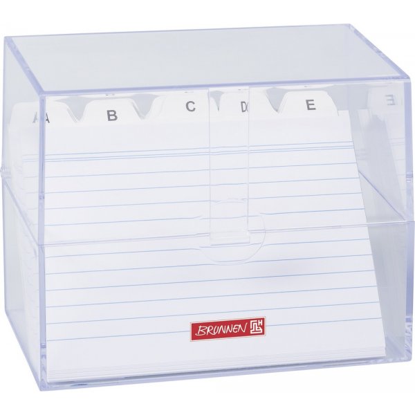 Kartenbox mit Register - A6 - transparent