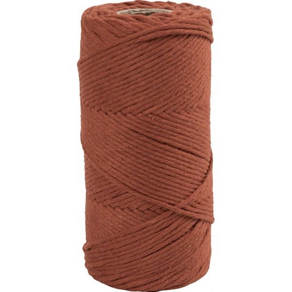 Makramee-Garn - gebranntes Orange - 2 mm - 198 m