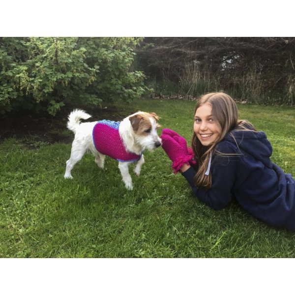 Hkelanleitung - Hundedecke und Fustlinge hkeln