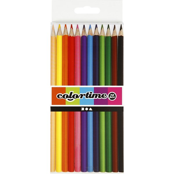 Colortime Buntstifte - gemischte Farben - 12 Stk Colortime Buntstifte - gemischte Farben - 12 Stk