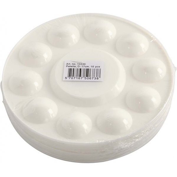Palette - weiß - Ø17 cm - 10 Stk Palette - weiß - Ø17 cm - 10 Stk