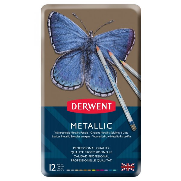 Derwent Pastellstifte (Metallic) - 12 Bleistifte
