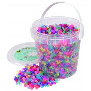 Röhrenperlen Glitzermix im Eimer - 5000 Stk Röhrenperlen Glitzermix im Eimer - 5000 Stk
