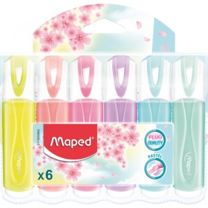 Textmarker - Maped - Fluo Pep'S Klassische Pastellfarben, 6er-Pack Textmarker - Maped - Fluo Pep'S Klassische Pastellfarben, 6er-Pack