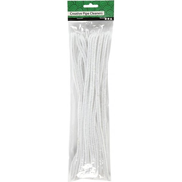 Pfeifenreiniger - Ø9 mm - weiß - 25 Stk Pfeifenreiniger - Ø9 mm - weiß - 25 Stk
