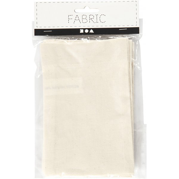 Baumwolltaschen - hell natur - 10 x 15 cm - 4 Stk Baumwolltaschen - hell natur - 10 x 15 cm - 4 Stk