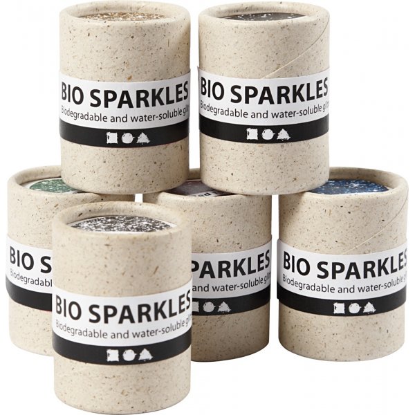 Bio-Glimmer - gemischte Farben - 6x10 g Bio-Glimmer - gemischte Farben - 6x10 g