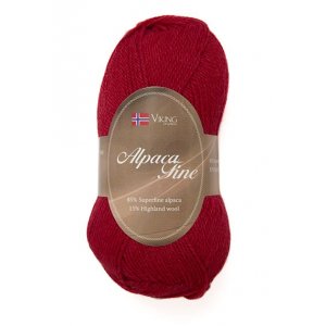 Wikingergarn Alpaka Fein 50g - Rot (655) Wikingergarn Alpaka Fein 50g - Rot (655)