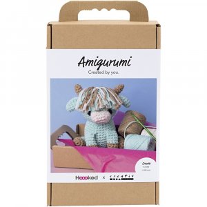 DIY-Set Amigurumi-Kuh, beige und mintfarben - 1 Packung DIY-Set Amigurumi-Kuh, beige und mintfarben - 1 Packung