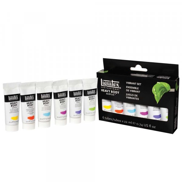 Acrylfarbenset Heavy Body Liquitex Lebendige Farben - 6x22 ml
