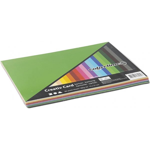 Creativ Karton - gemischte Farben - A5 - 60 Stk Creativ Karton - gemischte Farben - A5 - 60 Stk
