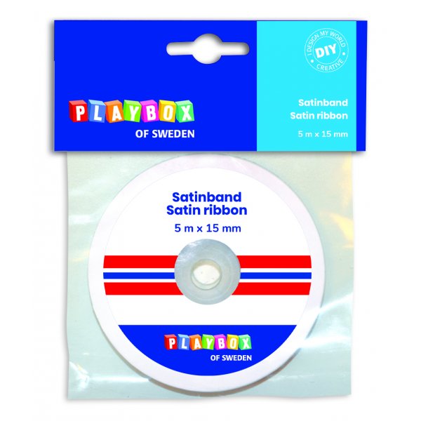 Satinband rot, blau, weiß Satinband rot, blau, weiß