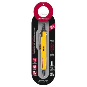 Tombow AirPress Kugelschreiber, gelbe Blisterverpackung