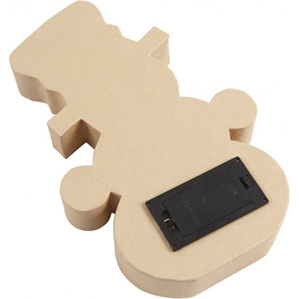 Pappfigur mit eingebautem Licht - Schneemann - 5 cm Pappfigur mit eingebautem Licht - Schneemann - 5 cm