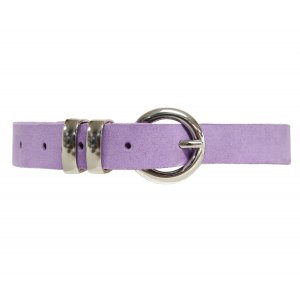 20 mm Damengürtel aus gebürstetem Kalbsleder - Lila - 85 cm 20 mm Damengürtel aus gebürstetem Kalbsleder - Lila - 85 cm