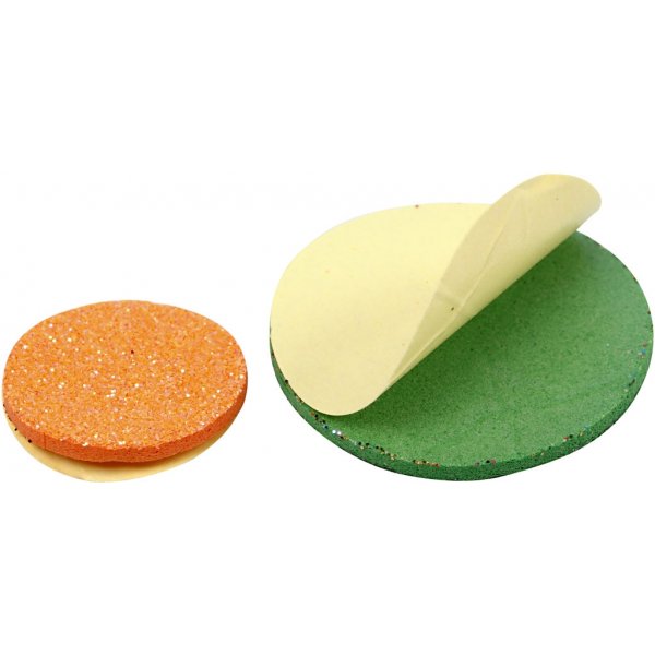 Dekorative Gummikreise - gemischte Glitzerfarben - 150 Stk Dekorative Gummikreise - gemischte Glitzerfarben - 150 Stk