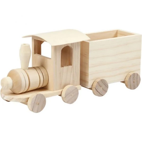 Zug mit Waggon - Holz Zug mit Waggon - Holz