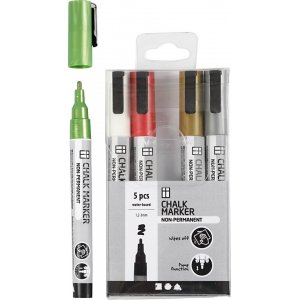 Kreidemarker - Metallicfarben - 5 Stk Kreidemarker - Metallicfarben - 5 Stk