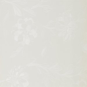 Wachstuch mit gepr�gtem Blumenmotiv - Wei�