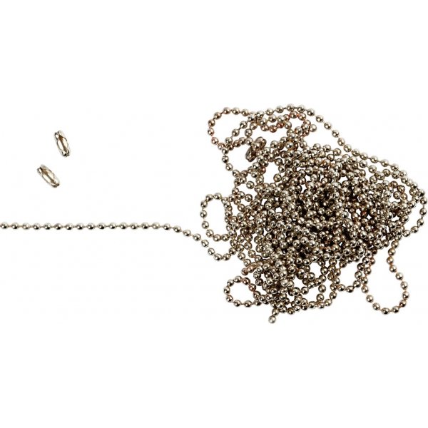 Kugelkette - versilbert - 3 m Kugelkette - versilbert - 3 m
