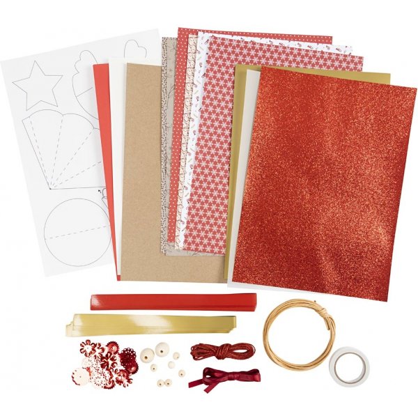 Set zum Ausschneiden und Einfügen - Weihnachtsfarben Set zum Ausschneiden und Einfügen - Weihnachtsfarben