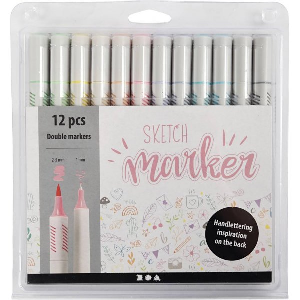 Skizzenmarker - Pastellfarben - 12 Stk Skizzenmarker - Pastellfarben - 12 Stk