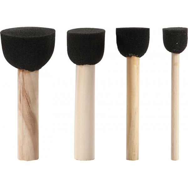 Schaumstoff-Schablonenpinsel - 4 Stk Schaumstoff-Schablonenpinsel - 4 Stk
