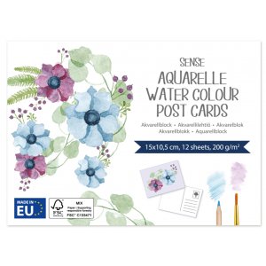 Postkarte aus Aquarellblöcken, FSC®-zertifiziert Postkarte aus Aquarellblöcken, FSC®-zertifiziert