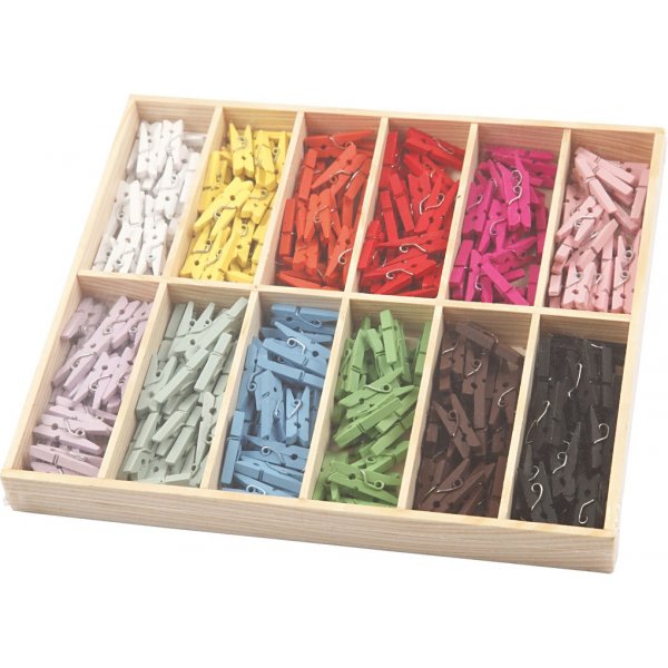 Mini-Wscheklammern - gemischte Farben - 12 x 24 Stk