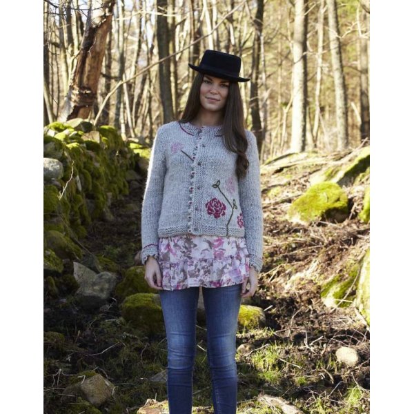 Strickanleitung - Strickjacke (Blumen)