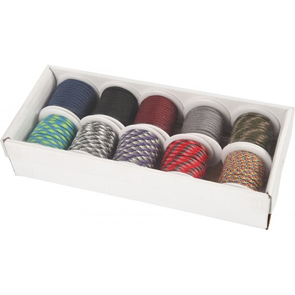 Krawattenschnur - gemischte Farben - 10 x 10 m Krawattenschnur - gemischte Farben - 10 x 10 m