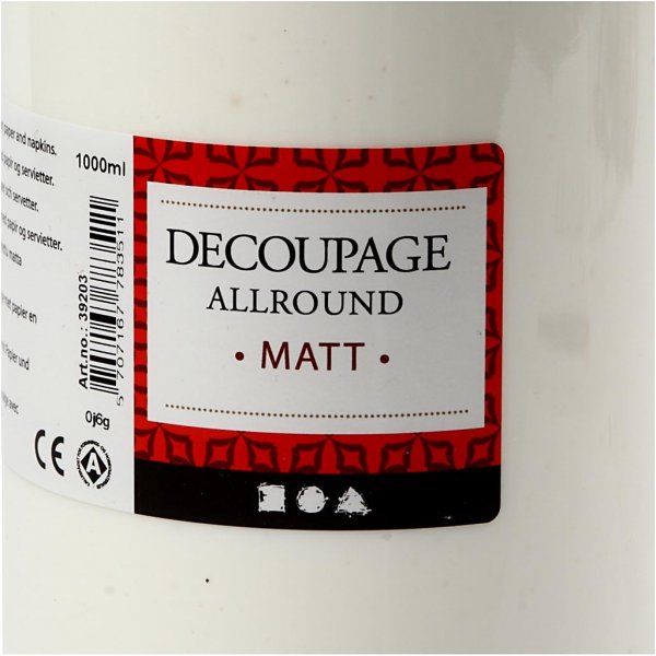 Decoupage-Lack - Allround - Matt - 1000 ml Decoupage-Lack - Allround - Matt - 1000 ml