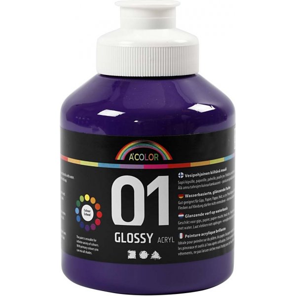 Schulfarbe - Acryl - violett - glänzend - 500 ml Schulfarbe - Acryl - violett - glänzend - 500 ml