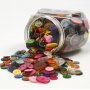 Knopfmix - 2 Lcher - gemischte Farben - 800 Stk