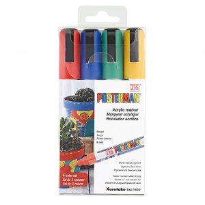 Markierstift ZIG Posterman PMA-50 6mm basic 4 St�ck