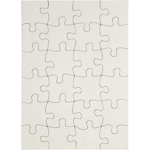 Puzzle - weiß - 15 x 21 cm - 16 Teile Puzzle - weiß - 15 x 21 cm - 16 Teile