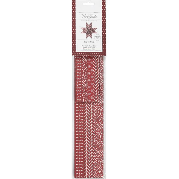 Sternstreifen - rot - wei� - �6,5+11,5 cm - 60 Streifen