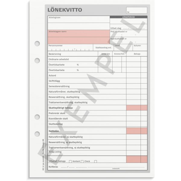 Gehaltsbeleg - A5 mit 1 Kopie Gehaltsbeleg - A5 mit 1 Kopie