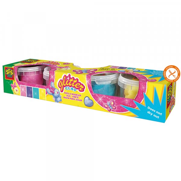 Ton 4x90 g - glitzernd Ton 4x90 g - glitzernd